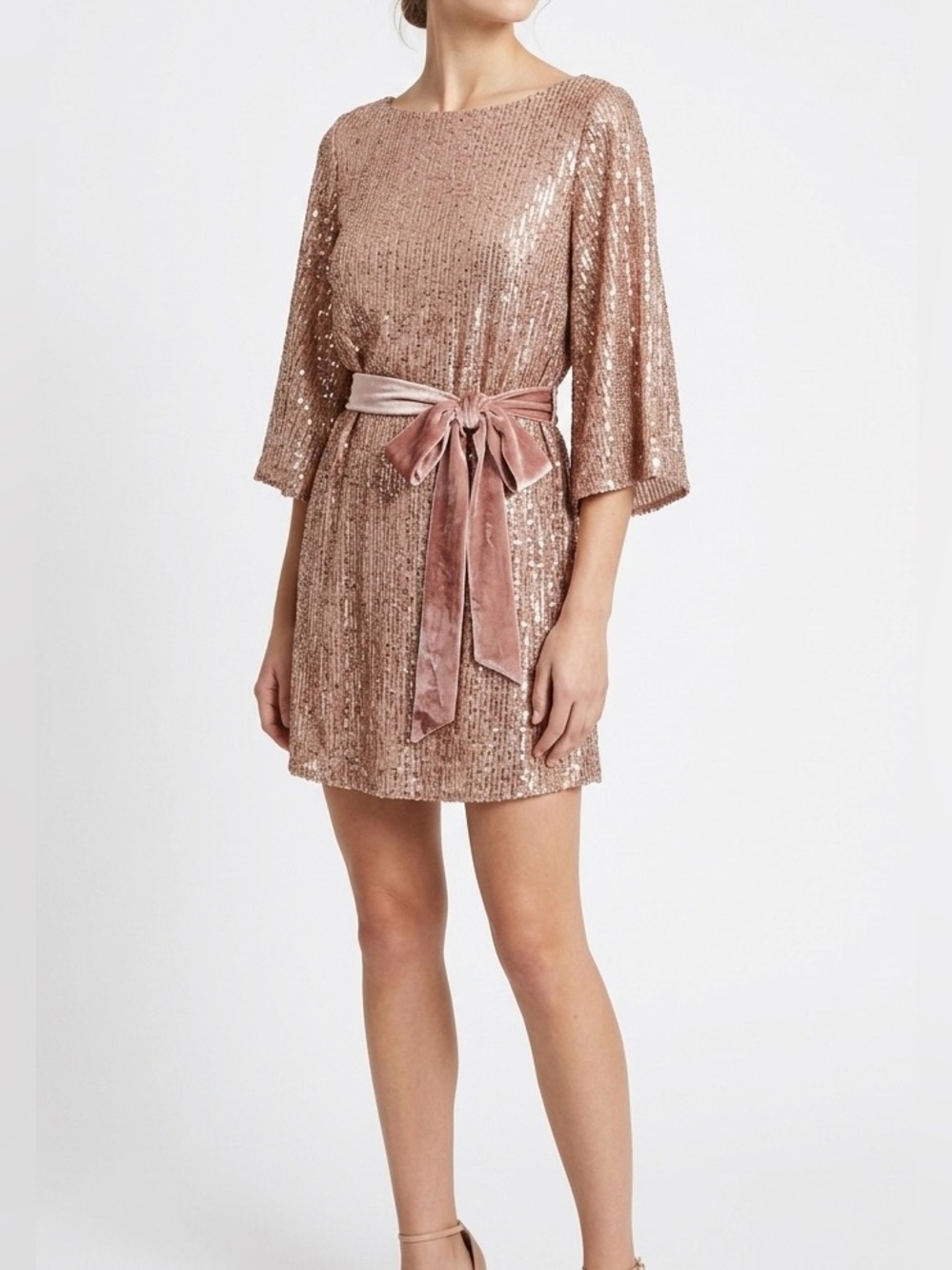 boho rose gold dress Anthropologie | Dresses | Anthropologie Starling Sequined Tunic Xxsp Coquette season: AW26 Cute Princess Pink 18th Sole Type:7mm Rubber sole With its chic halter